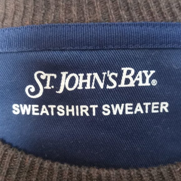 St. Johns Bay Crew Neck Sweater Men's XL Brown - Picture 5 of 7